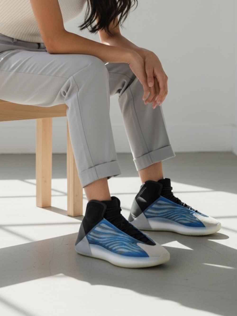 Adidas Yeezy Sneakers Basketball Quantum YZY BSKTBL QNTM Frozen Blue woman 7